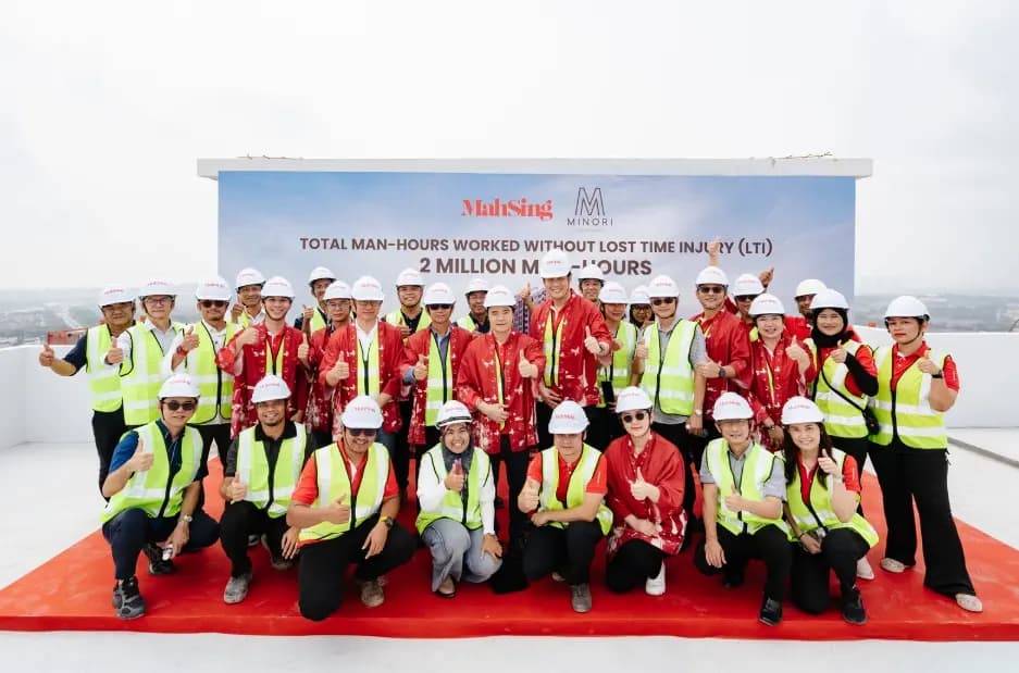 Mah Sing catat 2 juta jam kerja tanpa kemalangan projek kediaman M Minori di Johor